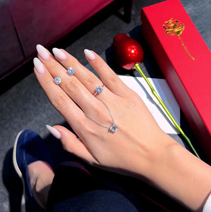 VELORA ROSE WITH 925 SILVER SET